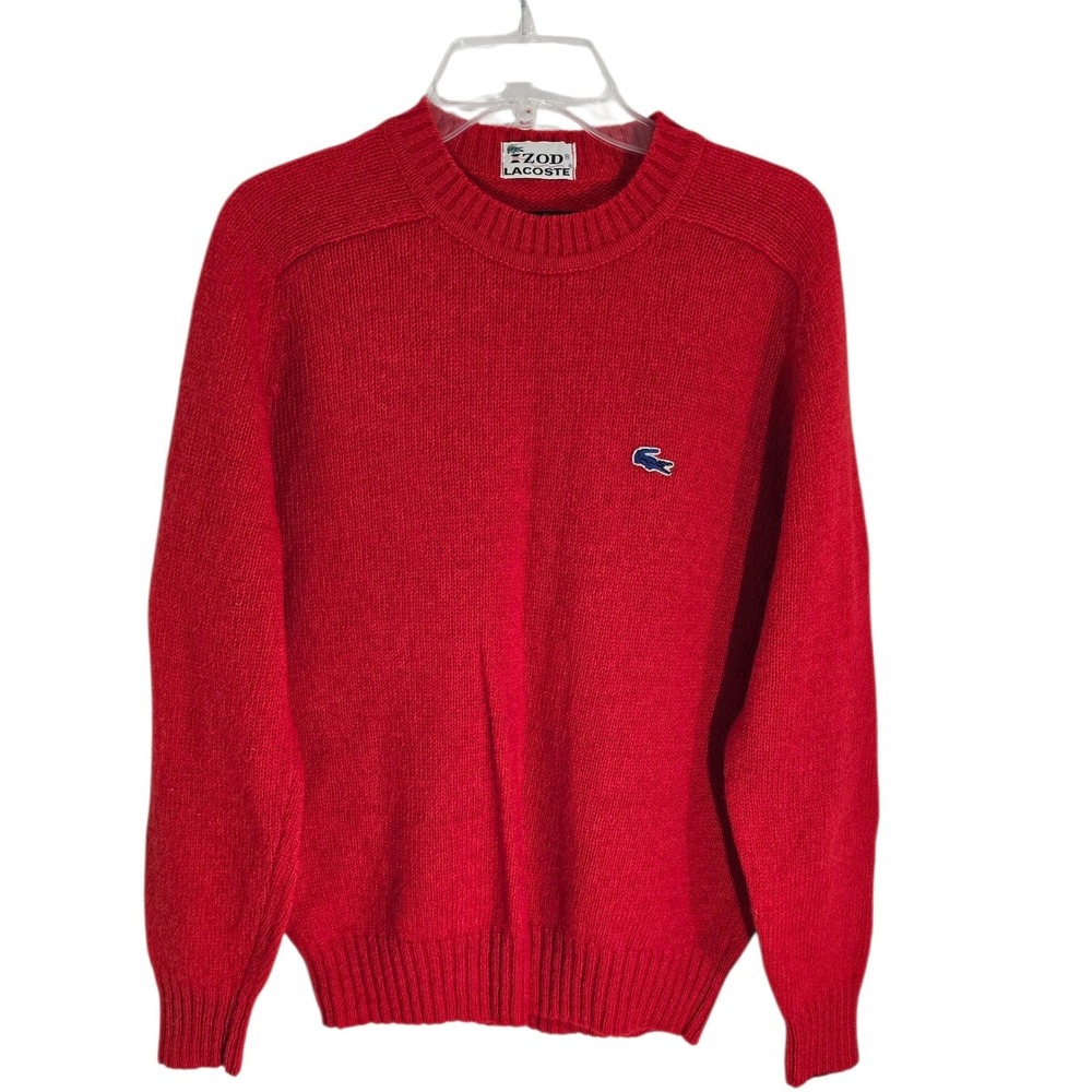 IZOD Lacoste Red Wool Crewneck Sweater‎ Pullover Men's Size L